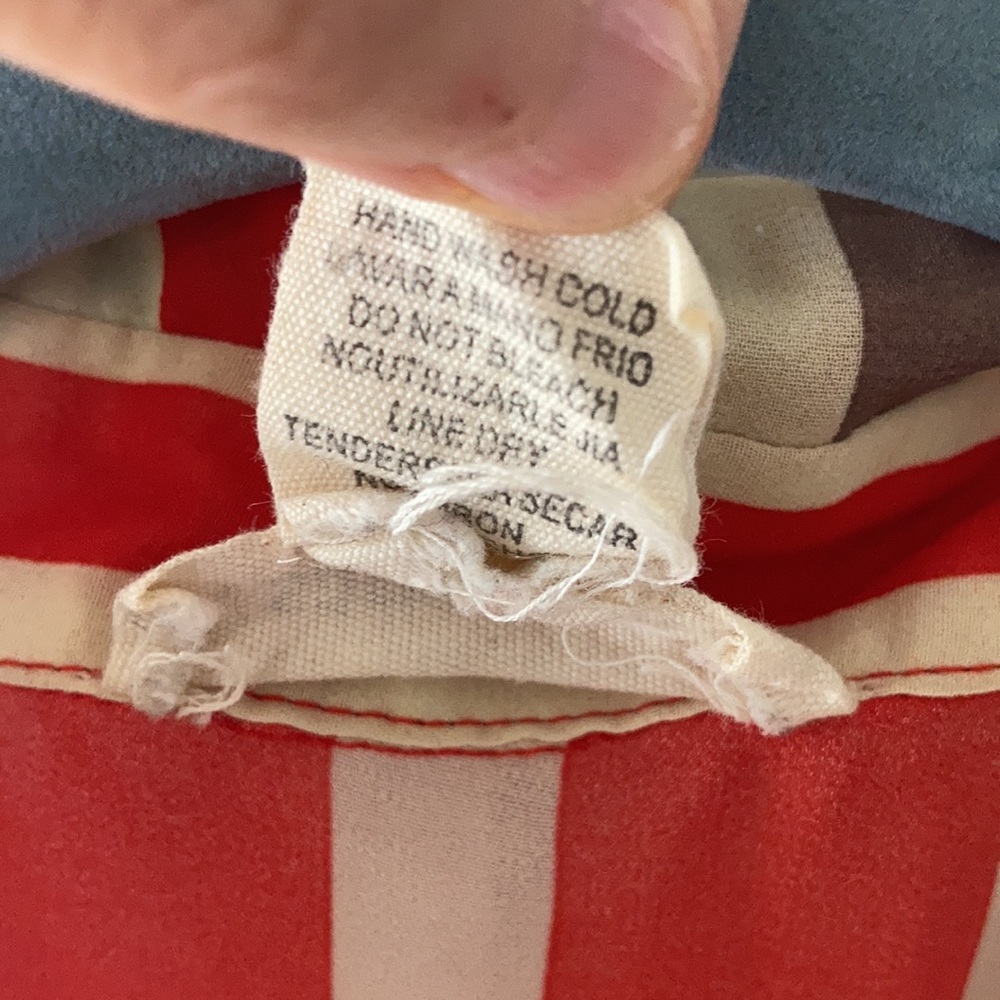 Sheer Striped Button Down Collared Top - image 4